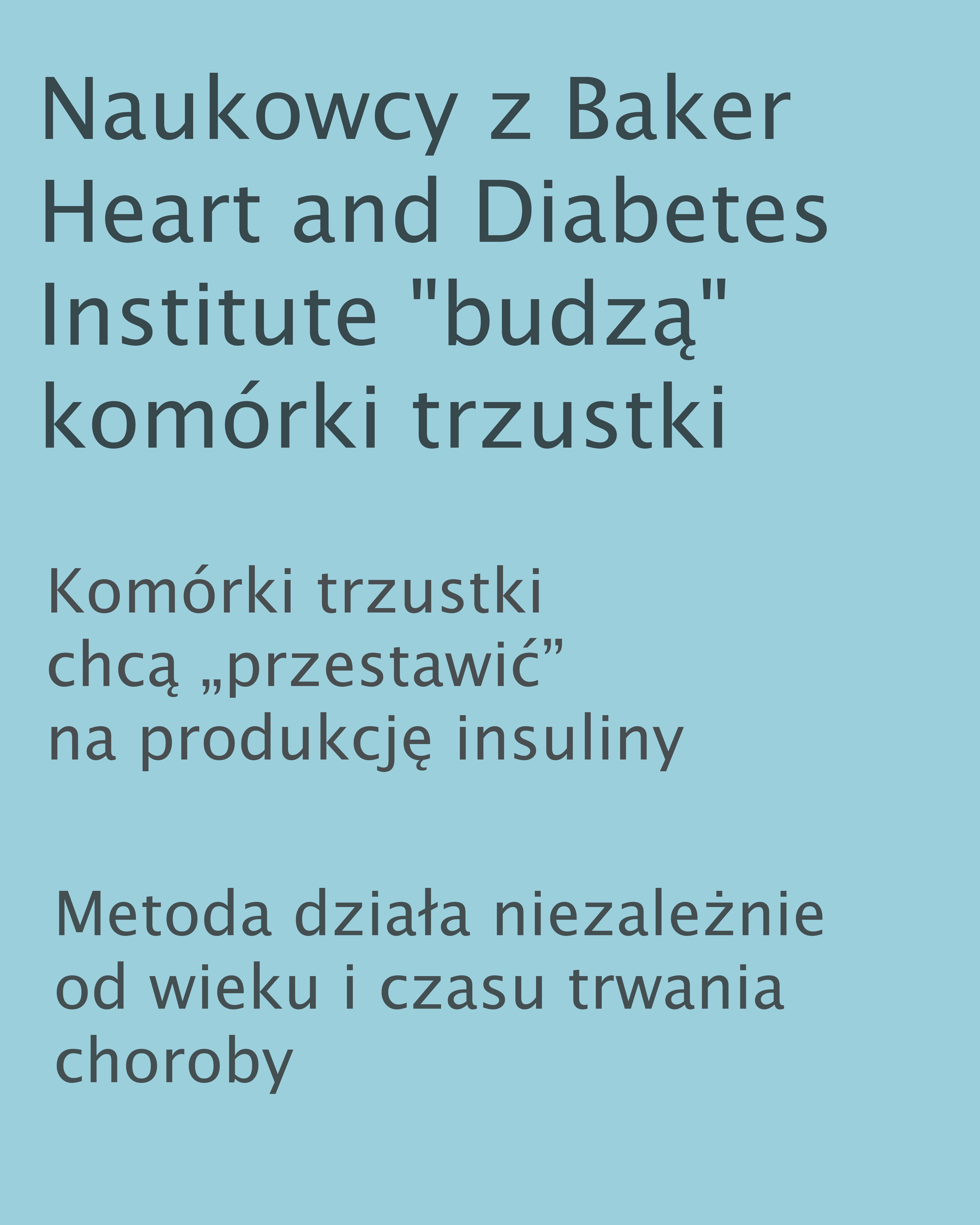 Naukowcy z Baker Heart and Diabetes Institute „budzą” komórki trzustki