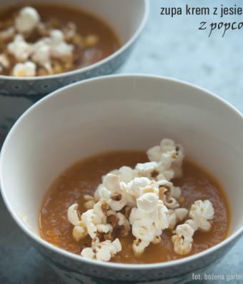 Zupa krem z jesiennych warzyw z popcornem