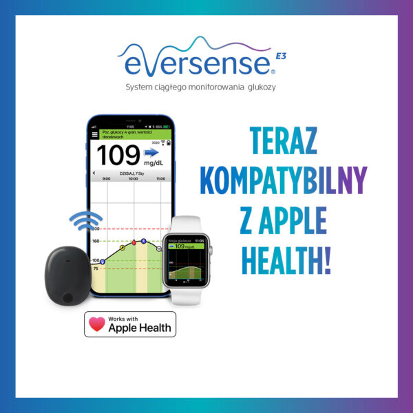 Eversense kompatybilny z Apple Health